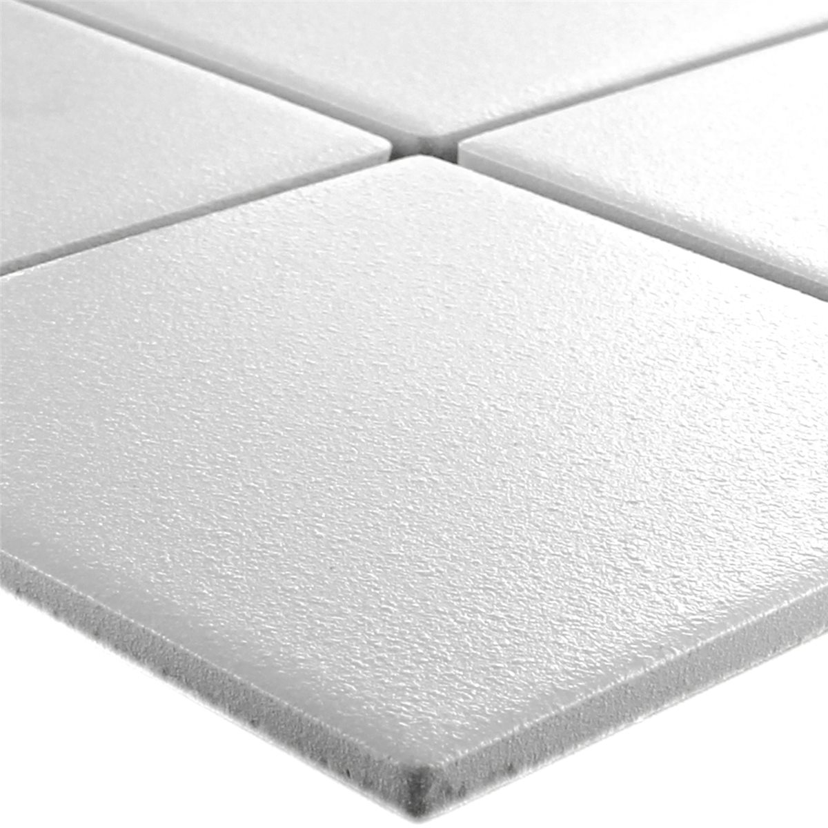 Ceramic Mosaic Tiles White Uni Non Slip 1 Sheet eBay