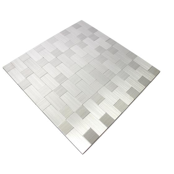 Selbstklebende Fliesen toom Selbstklebende Metall Edelstahl Mosaik Fliesen Silber Mix