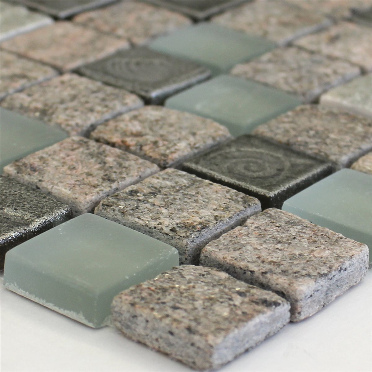 Fliesen Quarzit Quarzit Glas Naturstein Mosaik Fliesen 23x23x8mm