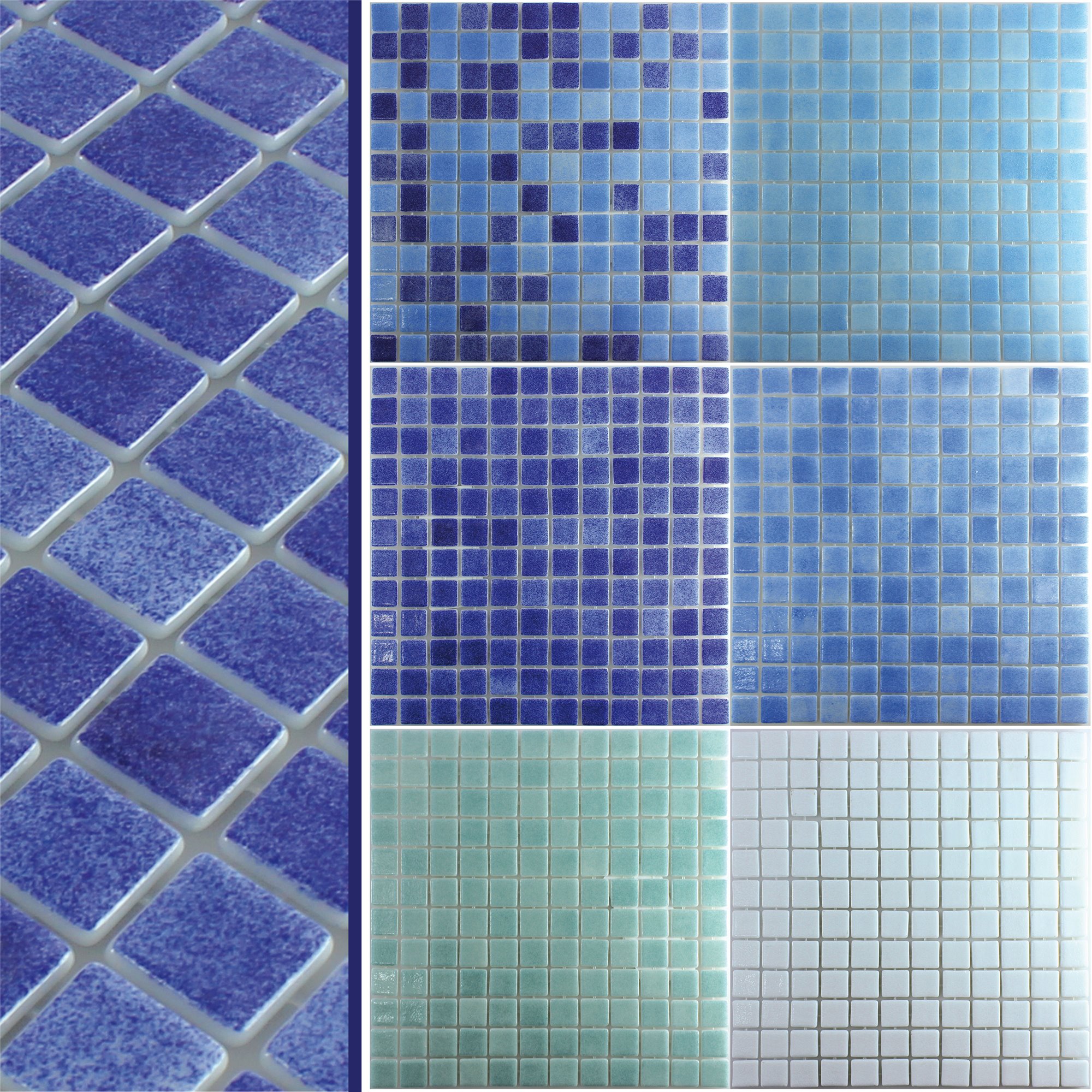 Glas Schwimmbad Pool Mosaik Lagune Rutschfest R11C | Wand Boden Fliesen